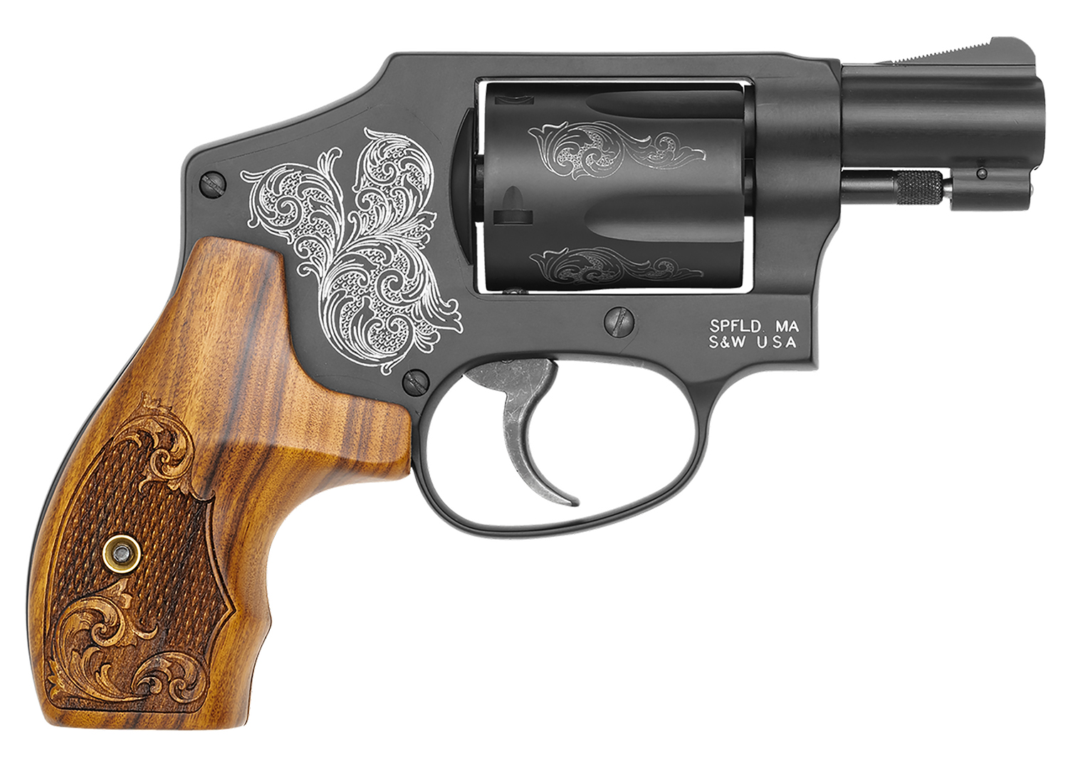 Smith and Wesson | 442 Engraved | 38 Special | Matte Black
