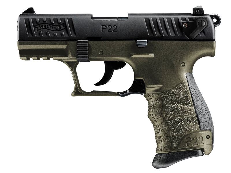 Walther Arms | P22Q Military | 22 LR | Black Slide/OD Green Frame
