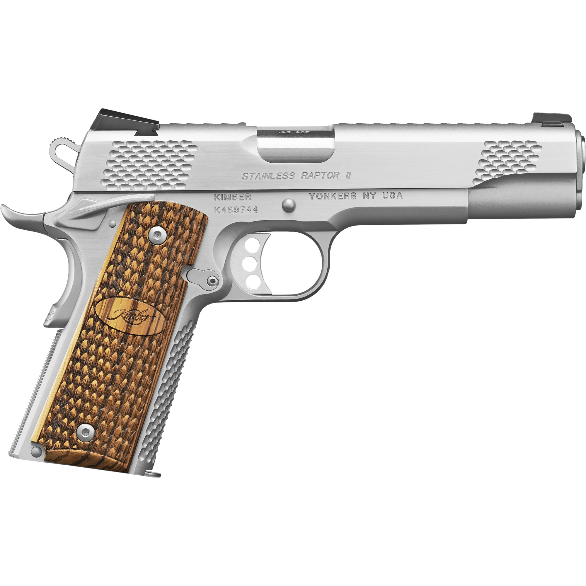 Kimber | Stainless Raptor II | 45 ACP | Satin Silver Brush Polished