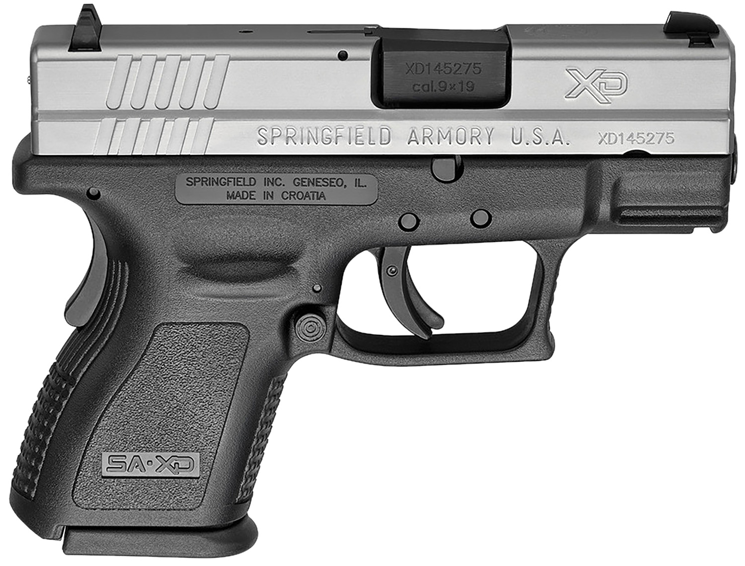 Springfield Armory | XD Sub-Compact Bi-Tone Ess Pkg | 9mm | Stainless