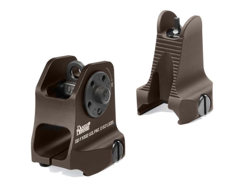 Daniel Defense | Fixed Front/Rear Sight | Type III Hardcoat Anodized