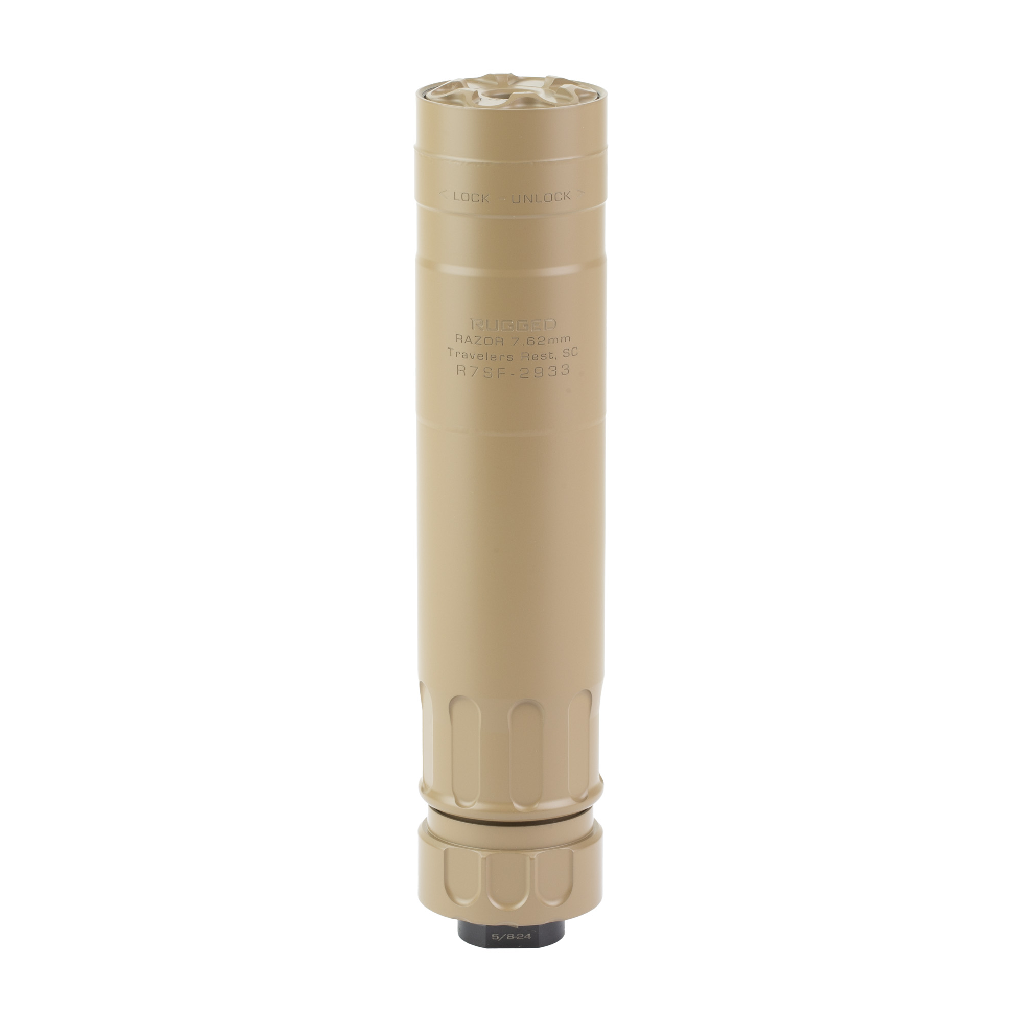 Rugged Suppressors | Razor762 | 30 Caliber | 7.62mm | FDE High-Temp Cerakote