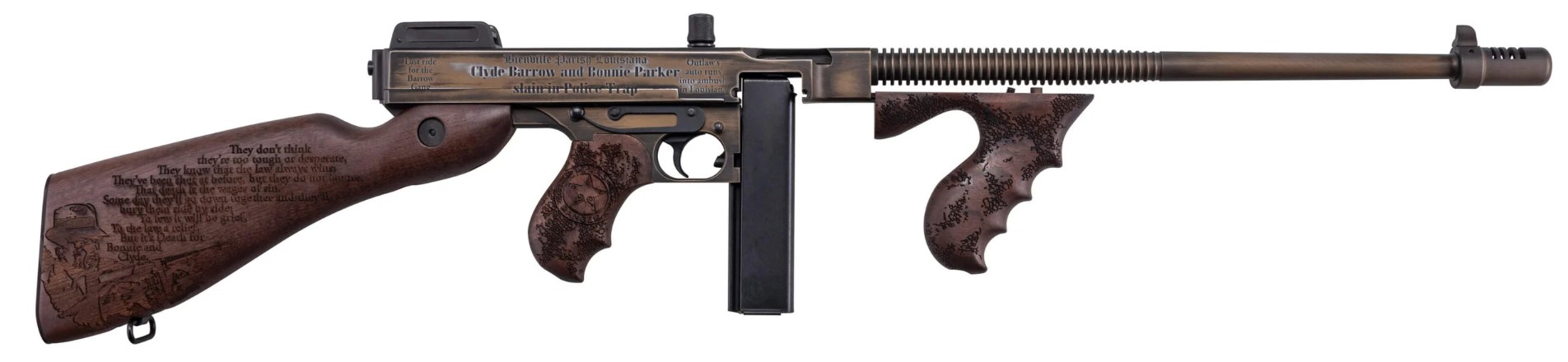 Auto-Ordnance - Thompson | 1927A-1 Bonnie & Clyde | 45 ACP | Distressed Cerakote