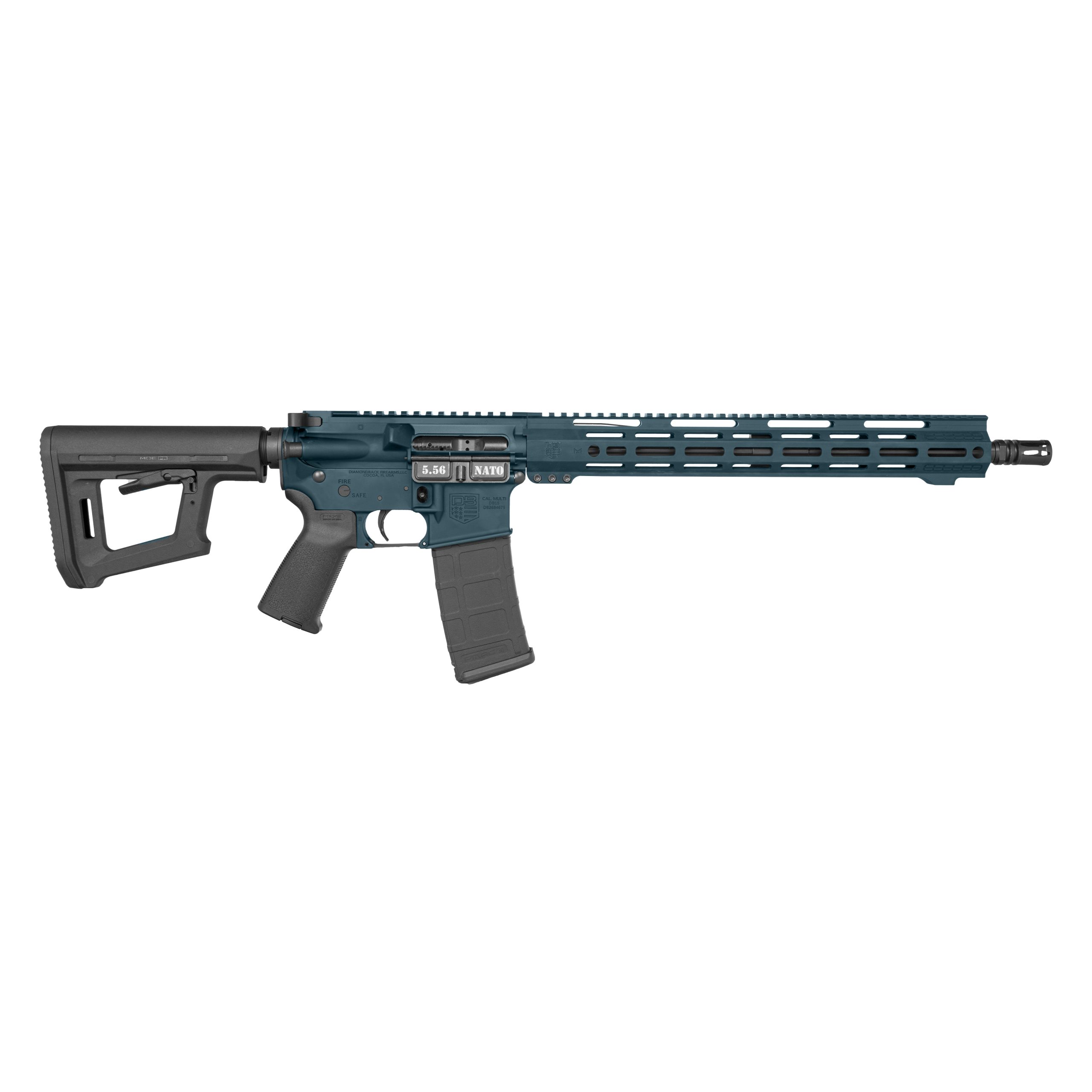 Diamondback Firearms | Carbon DB15 Rifle | 223 Rem | 5.56 NATO | Jessy James Blue Cerakote