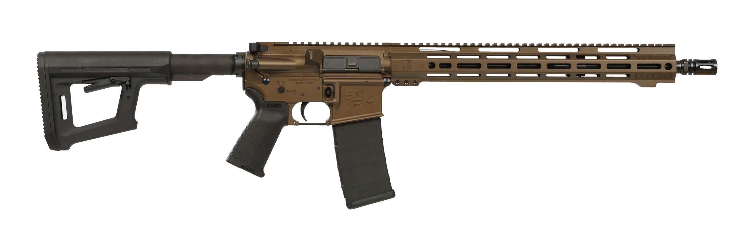 Diamondback Firearms | Carbon DB15 Rifle | 223 Rem | 5.56 NATO | Midnight Bronze Cerakote