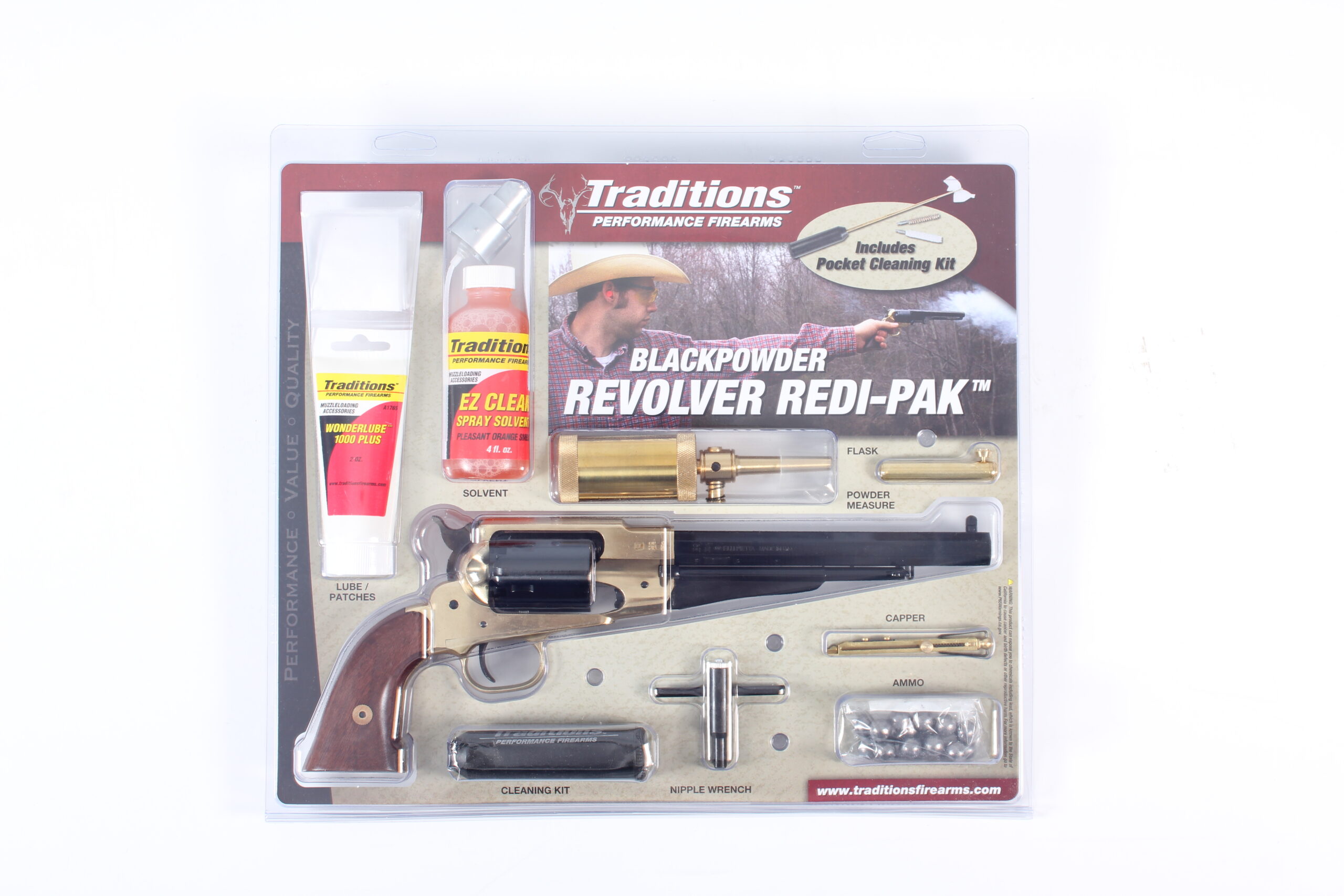 Traditions | 1858 Army Redi-Pak | .44 Caliber | Blued / Brass
