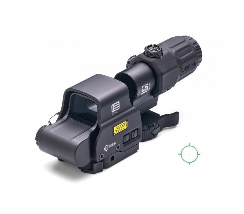 EO Tech | EXPS2-0 Green w/ 3x Magnifier | Black