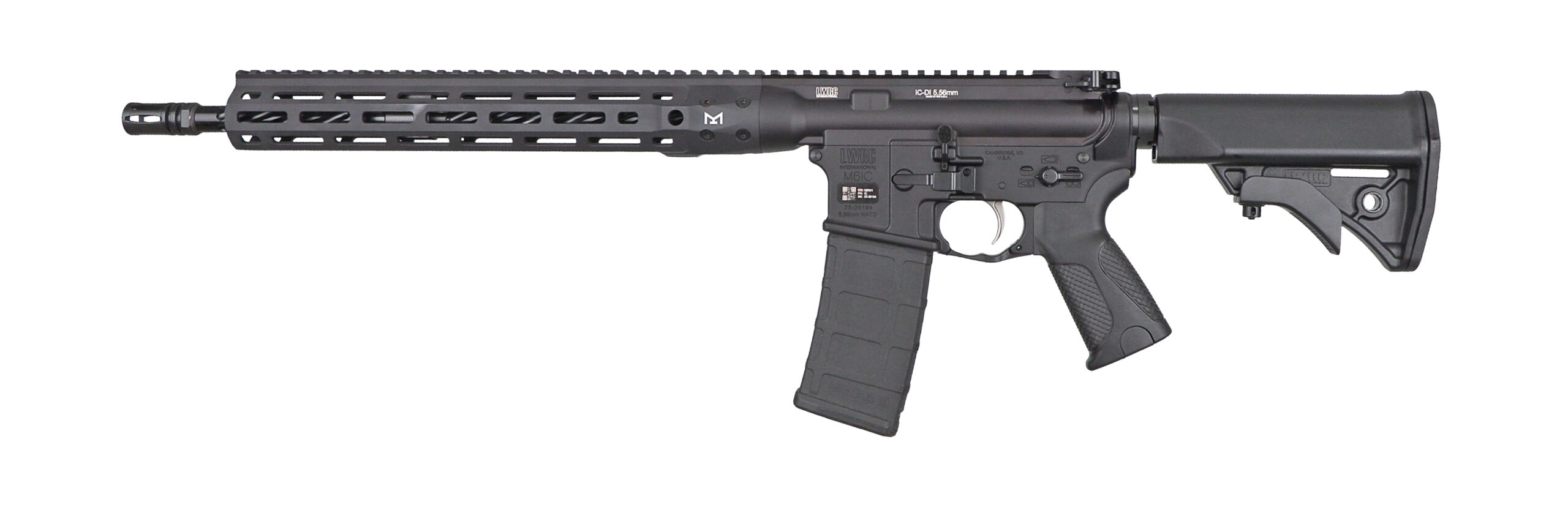 LWRC | IC-DI | 223 Rem | 5.56 NATO | Black Hard Coat Anodized