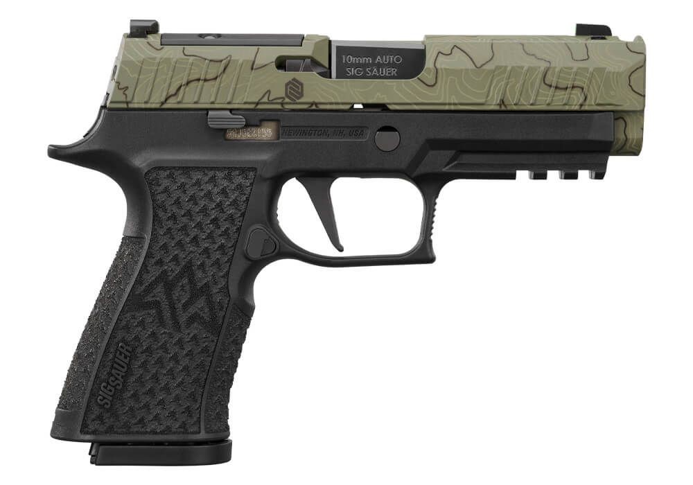 SIG SAUER | P320 XTEN ENDURE COMP | 10mm | Moss Green Topographic Pattern