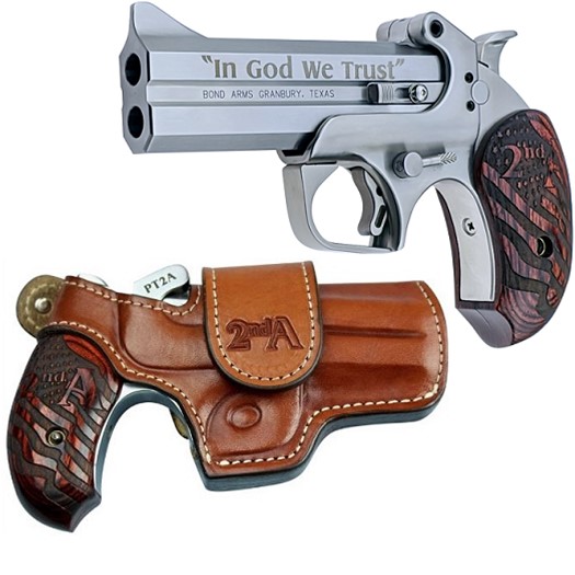 Bond Arms | PT2A-Protect the 2nd Amendment | 410 Bore | 45 Colt | Stainless Steel