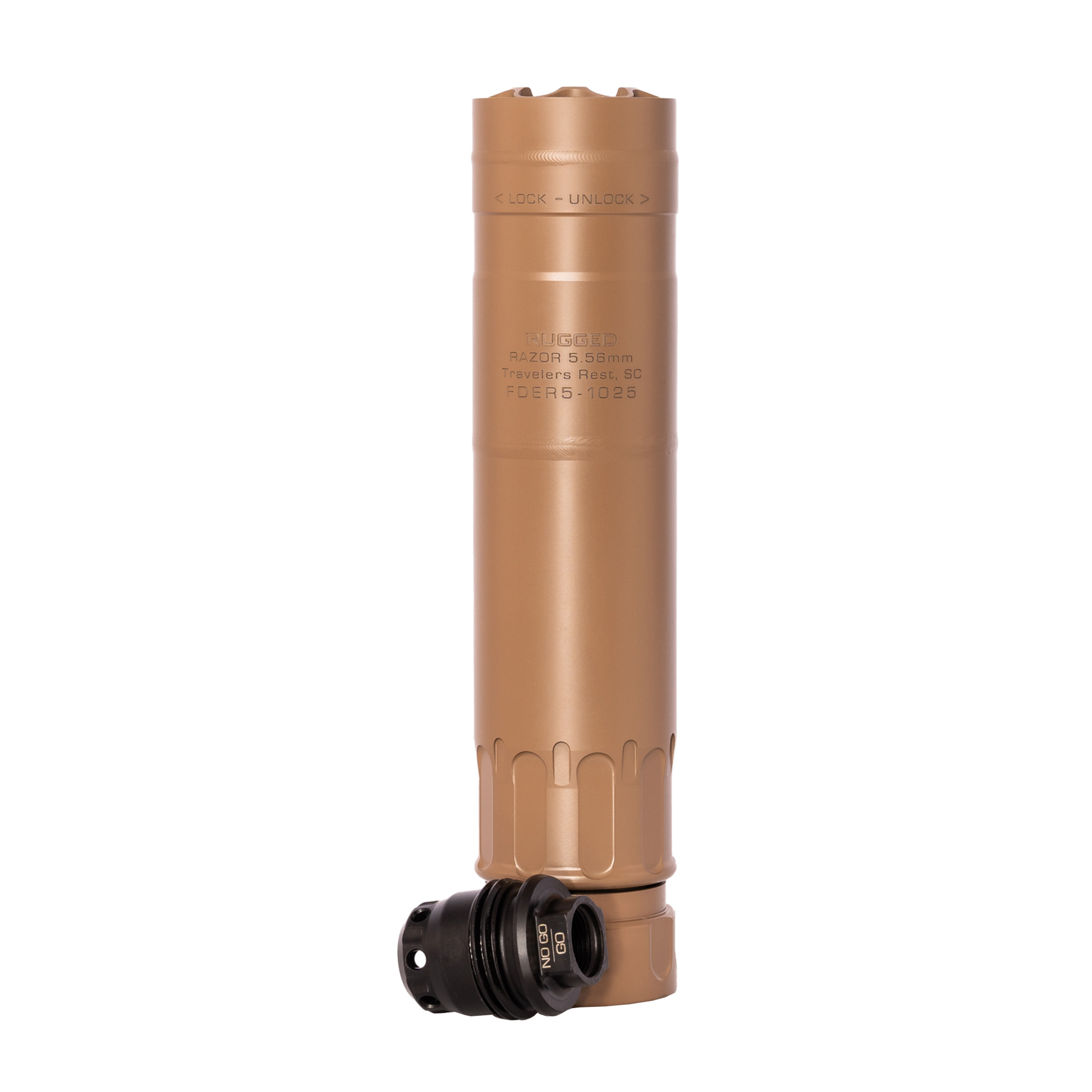 Rugged Suppressors | Razor556 | 223 Rem | 5.56 NATO | FDE High-Temp Cerakote