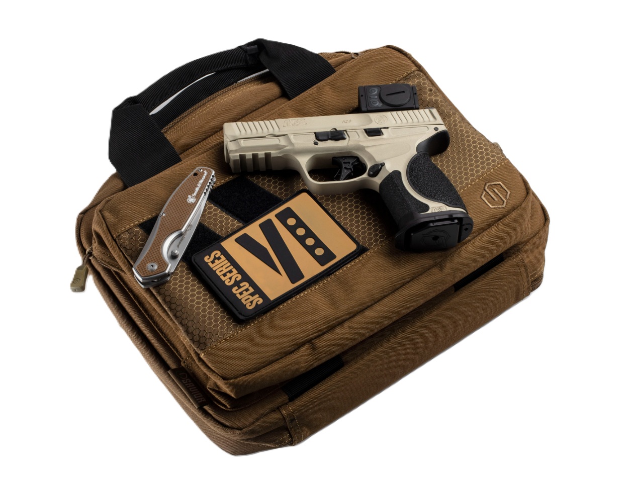 Smith and Wesson | M&P9 M2.0 Metal Compact Bundle | 9mm | Champagne Cerakote