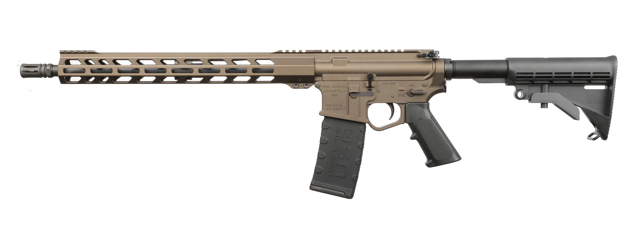 Wise Arms | WA-15B | 300 AAC Blackout | Midnight Bronze Cerakote