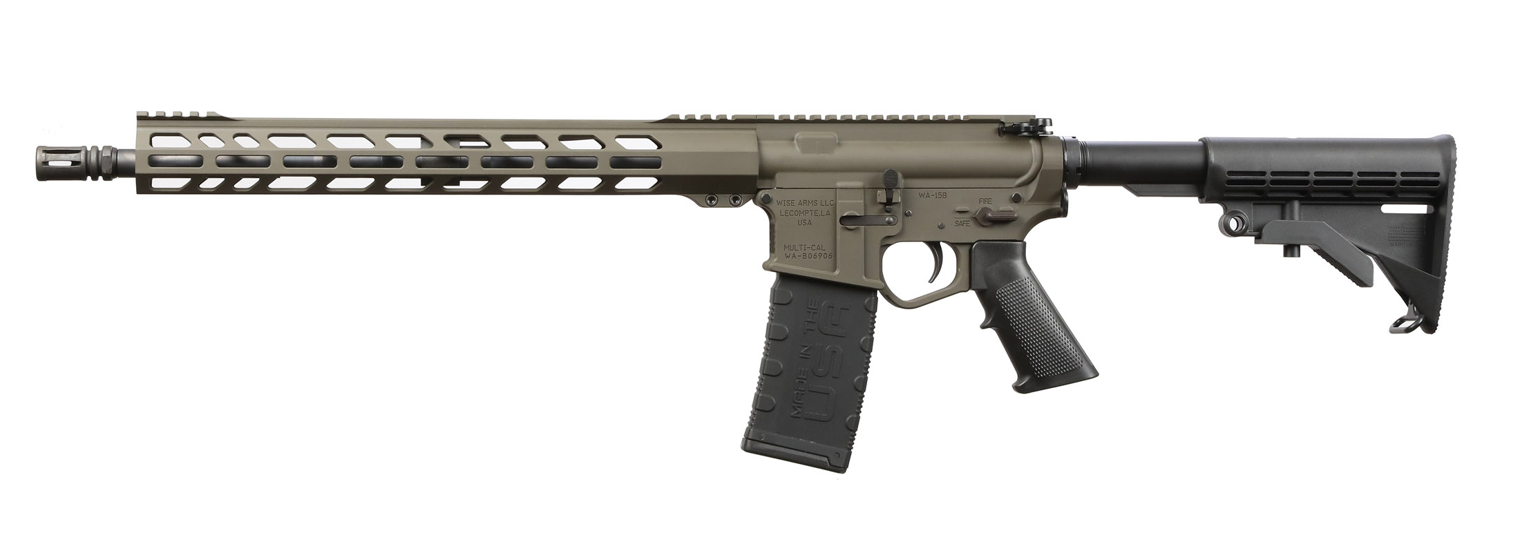 Wise Arms | WA-15B | 300 AAC Blackout | Olive Drab Green Cerakote