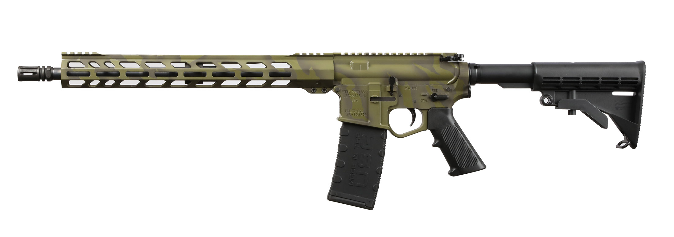 Wise Arms | WA-15B | 223 Rem | 5.56 NATO | ODG Tiger Stripe Cerakote