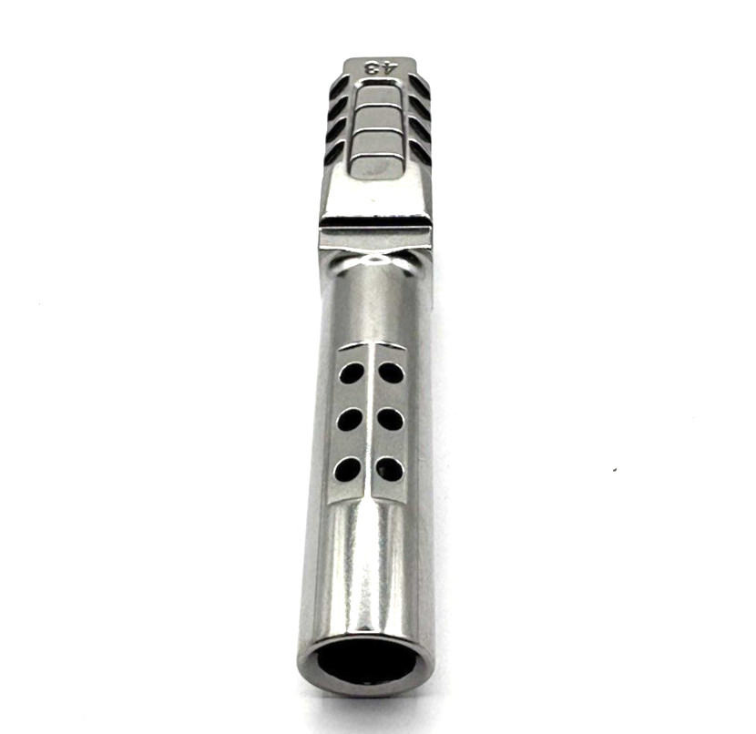 Glock 43 43x Polished Stainless Barrel Fluted Ported OEM Replacement G43 43X - Image 2