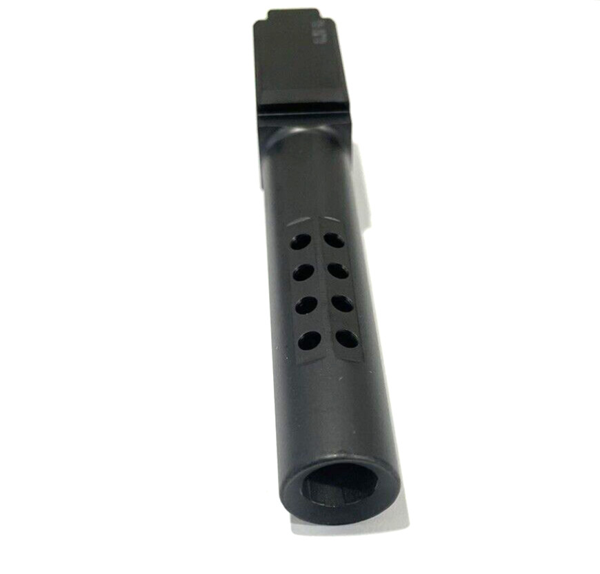 High Table Armory Ported 9mm Barrel for Glock 19 Gen1-5 Black DLC Finish - Image 2