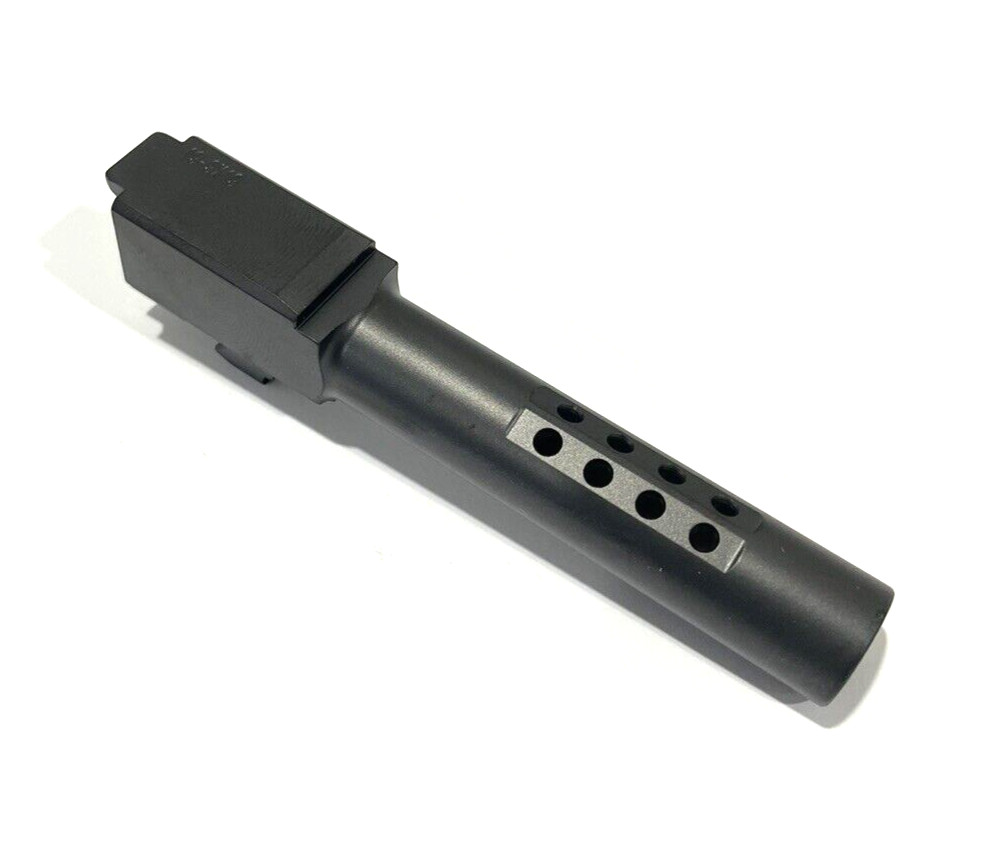 High Table Armory Ported 9mm Barrel for Glock 19 Gen1-5 Black DLC Finish - Image 3