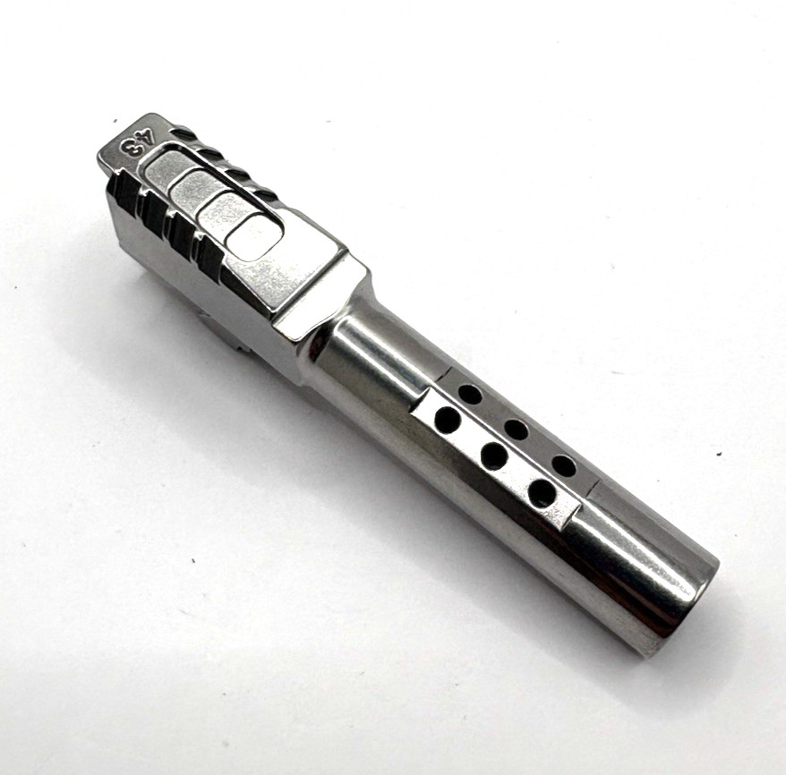 Glock 43 43x Polished Stainless Barrel Fluted Ported OEM Replacement G43 43X - Image 6