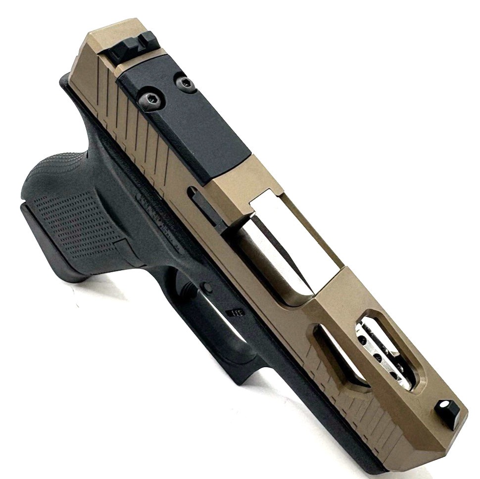 HTA Glock 43 43x Complete FDE W3 Slide Micro RMSC Cut Stainless Ported Barrel