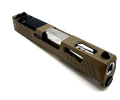 Alternative view of HTA Glock 43 43x Complete FDE W3 Slide Micro RMSC Cut Stainless Ported Barrel