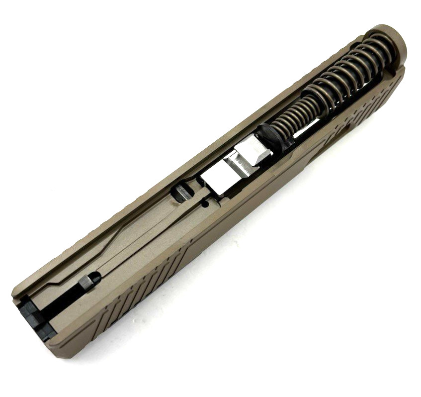 HTA Glock 43 43x Complete FDE W3 Slide Micro RMSC Cut Stainless Ported Barrel - Image 3