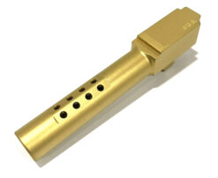 High Table Armory Ported 9mm Barrel for Glock 19 Gen1-5 Gold TiN Finish