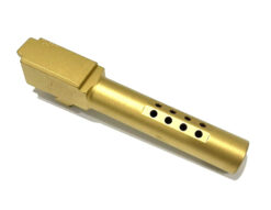 High Table Armory Ported 9mm Barrel for Glock 19 Gen1-5 Gold TiN Finish - Image 3