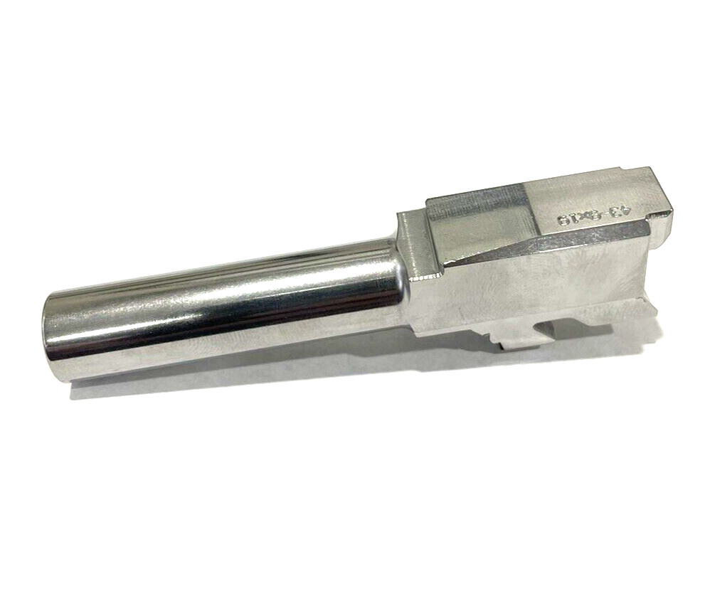 High Table Stainless Steel Crowned Match Barrel for Glock 43/43X G43 9mm Gen 1-4