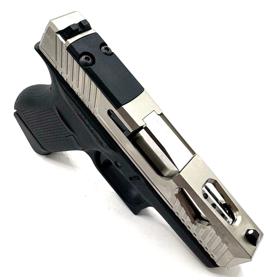 High Table Glock 43 Complete Nickel Slide Micro RMSC Optic Cut, Stainless Barrel
