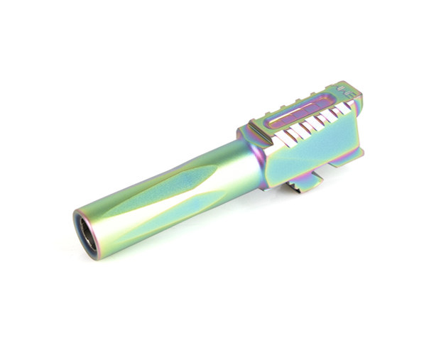 High Table Match Grade Fluted Serrated Chameleon Barrel for Glock 26 9mm Gen 1-4 - Image 2