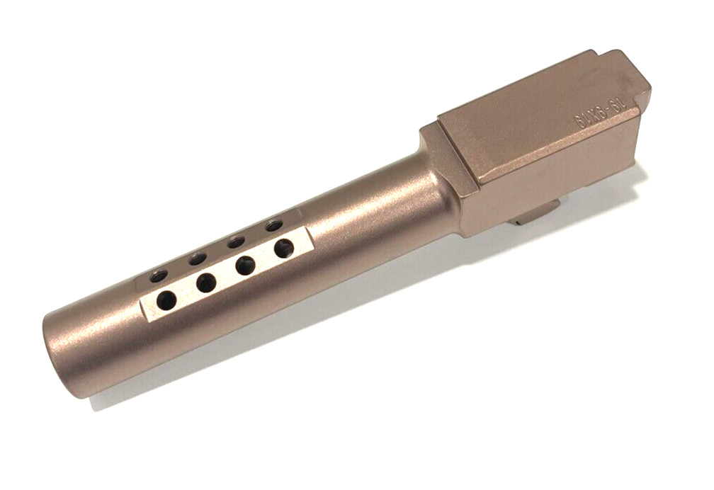 High Table Armory Ported 9mm Barrel for Glock 19 Gen1-5 Copper Finish