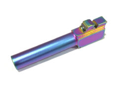 High Table Armory Ported 9mm Barrel for Glock 19 Gen1-5 Rainbow Chameleon Finish - Image 3