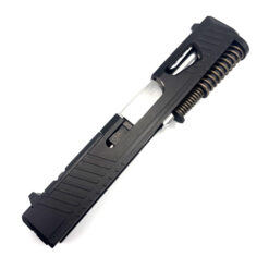 Alternative view of HTA Glock 43 43x 48 Complete Black Reaper Slide RMSc Cut Stainless Ported Barrel