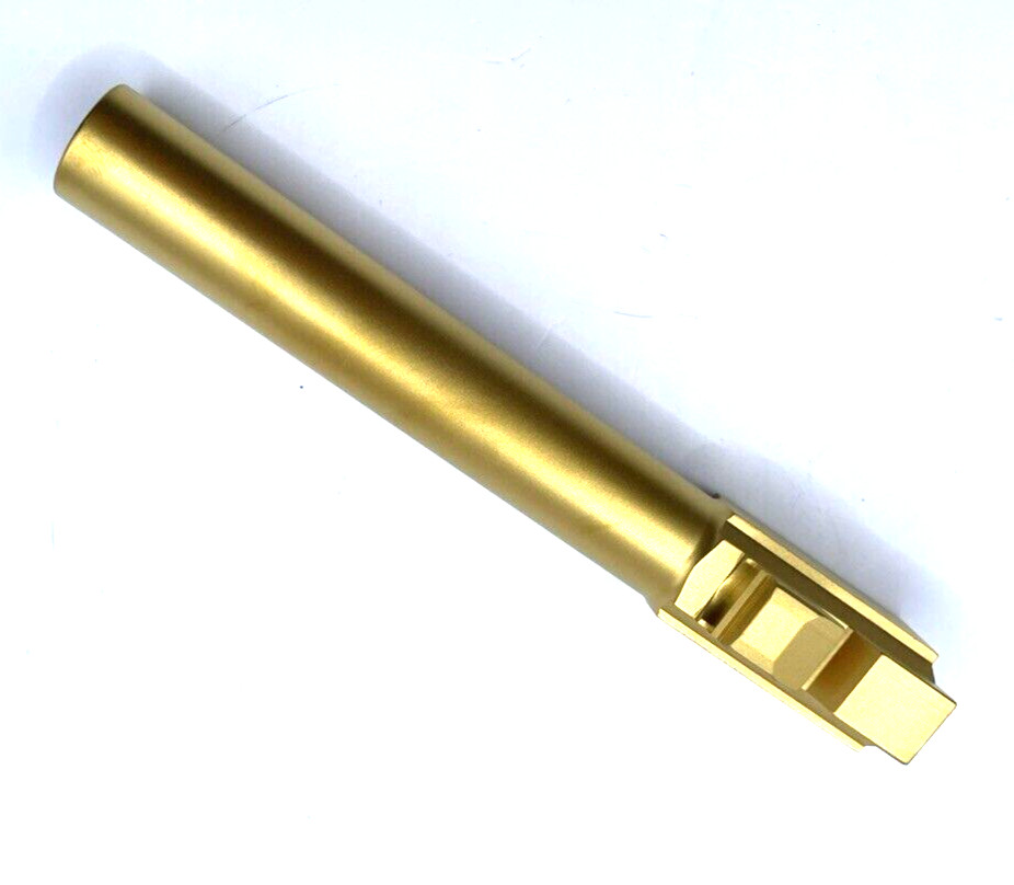 High Table Arms COMPENSATED Barrel for GL0CK 17 GEN 1-4 TiN Gold G17 Made in USA - Image 5