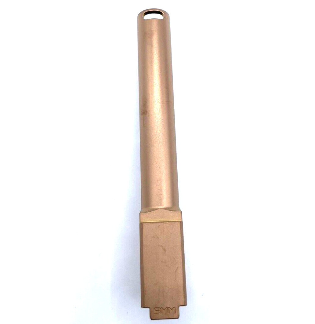 High Table Arms COMPENSATED Barrel for GL0CK 17 GEN 1-4 Copper G17 Made in USA - Image 2