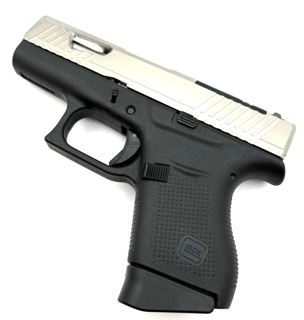 High Table Glock 43 Complete Nickel Slide Micro RMSC Optic Cut, Stainless Barrel - Image 2