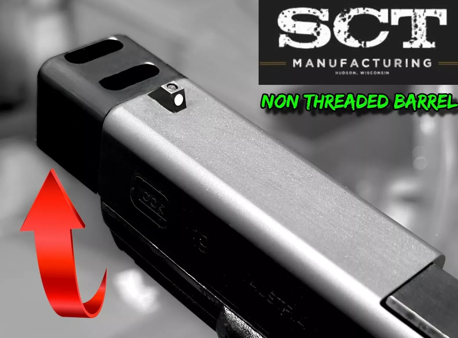 SCT BARREL & COMPENSATOR COMBO KIT for OEM Glock Gen 3 G19 9mm Threadless Design - Image 4
