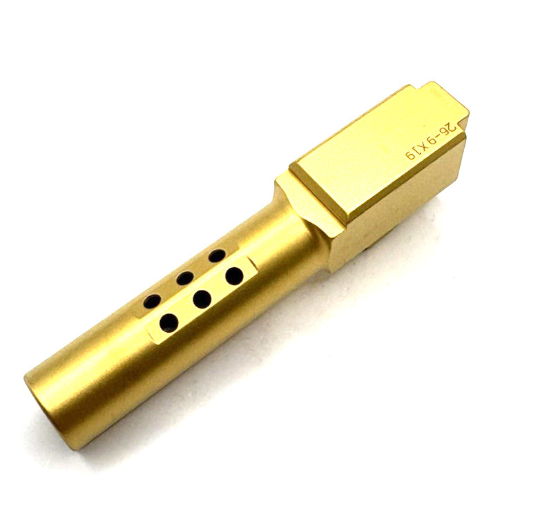 High Table Arms Glock 26 Gen 1-4 Gold TiN Ported Barrel OEM Replacement - Image 5