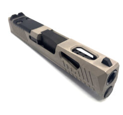 HTA Glock 43 43x Complete Nickel Reaper Slide RMSc Cut Black Ported Barrel