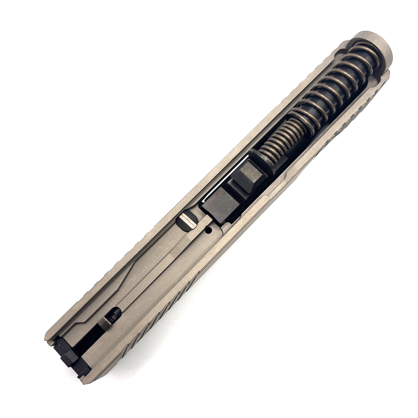 HTA Glock 43 43x Complete Nickel Reaper Slide RMSc Cut Black Ported Barrel - Image 2