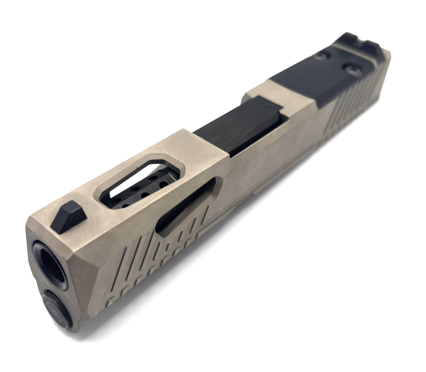HTA Glock 43 43x Complete Nickel Reaper Slide RMSc Cut Black Ported Barrel - Image 6