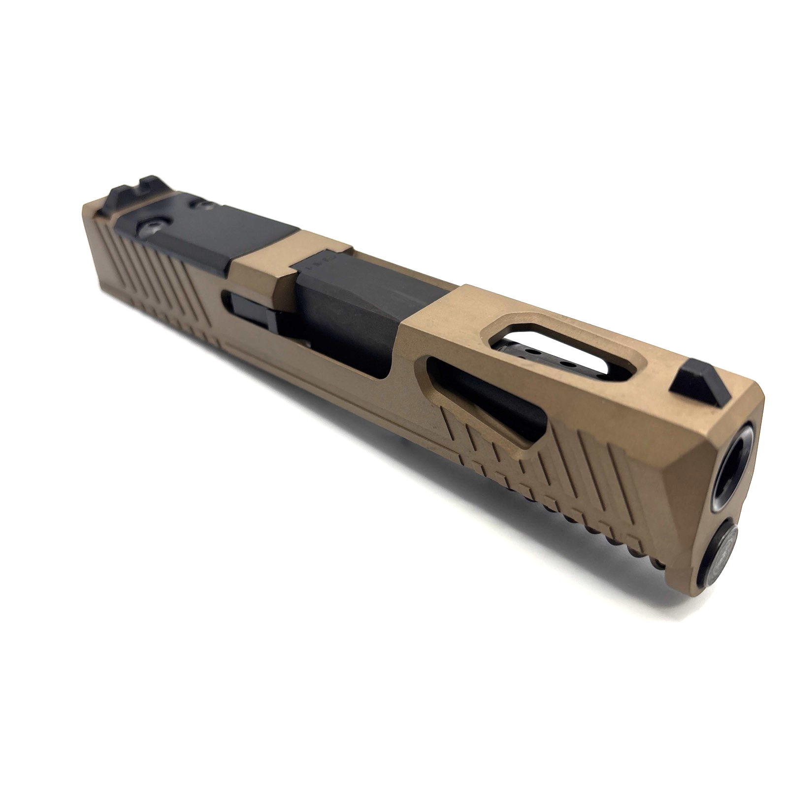 HTA Glock 43 43x Complete FDE Reaper Slide RMSc Cut Black Ported Barrel