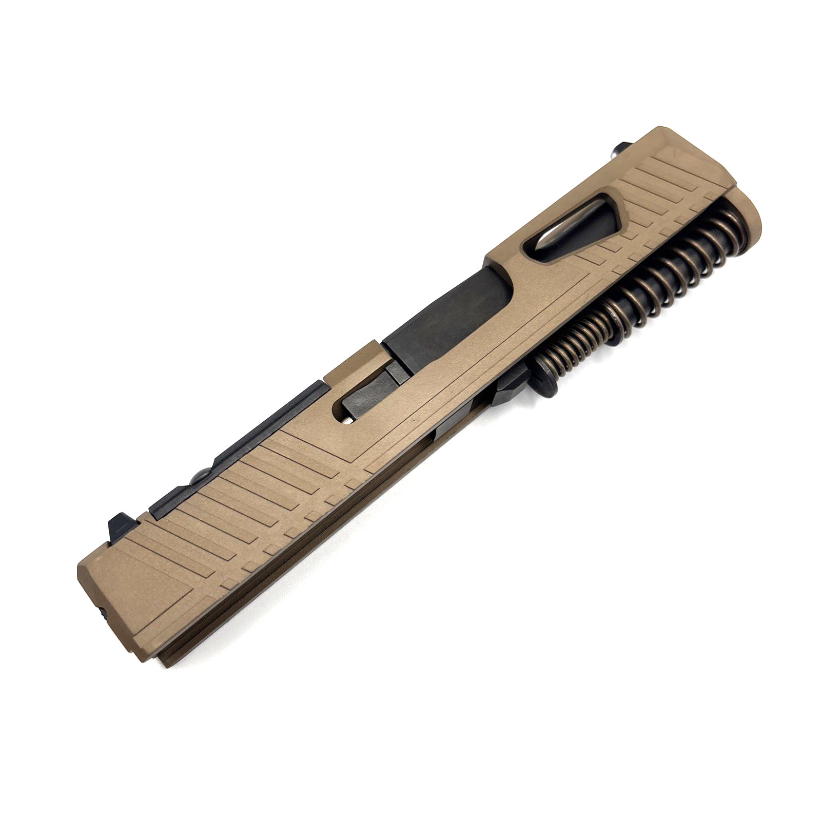 HTA Glock 43 43x Complete FDE Reaper Slide RMSc Cut Black Ported Barrel - Image 8