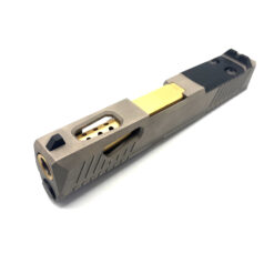 HTA Glock 43 43x Complete Nickel Reaper Slide RMSc Cut Gold TiN Ported Barrel - Image 3