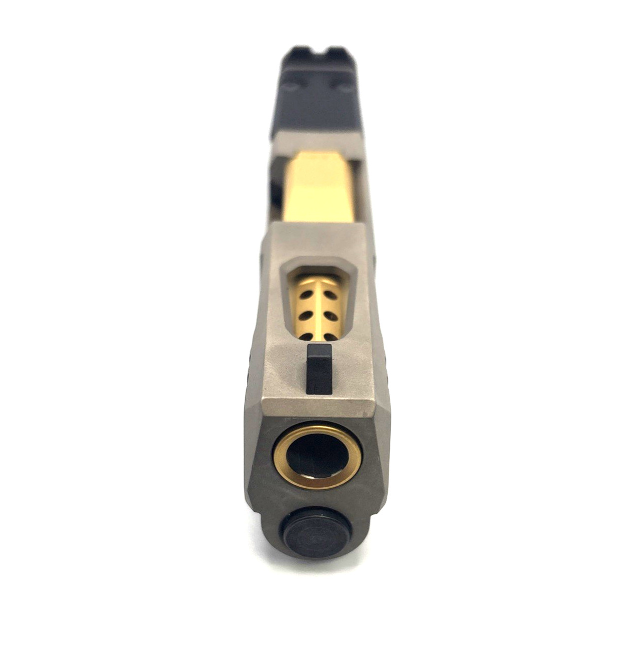 HTA Glock 43 43x Complete Nickel Reaper Slide RMSc Cut Gold TiN Ported Barrel - Image 6