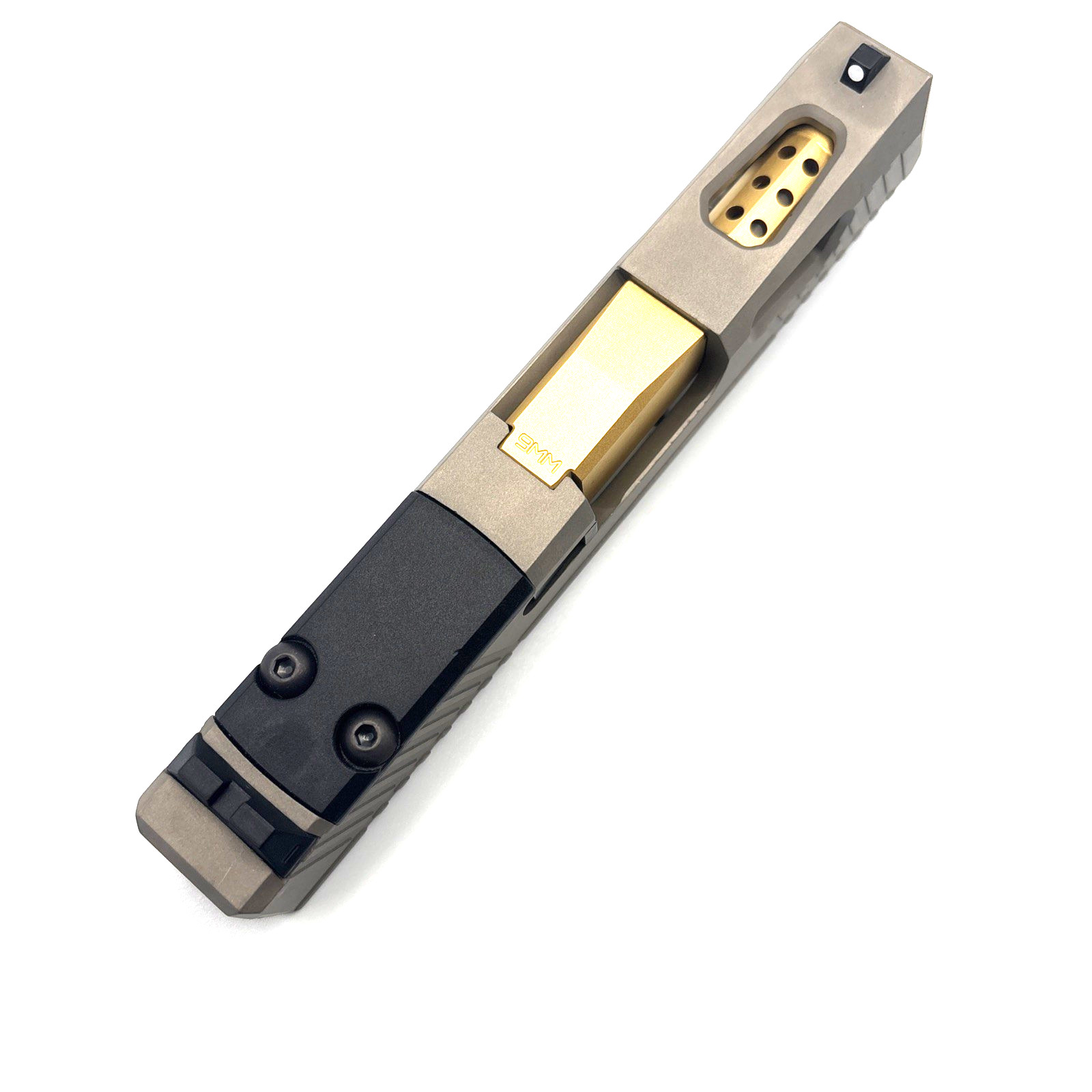 HTA Glock 43 43x Complete Nickel Reaper Slide RMSc Cut Gold TiN Ported Barrel - Image 7