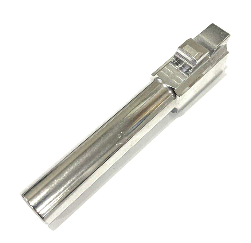 High Table Armory Ported 9mm Barrel for Glock 19 Gen1-5 Stainless Steel Finish - Image 2